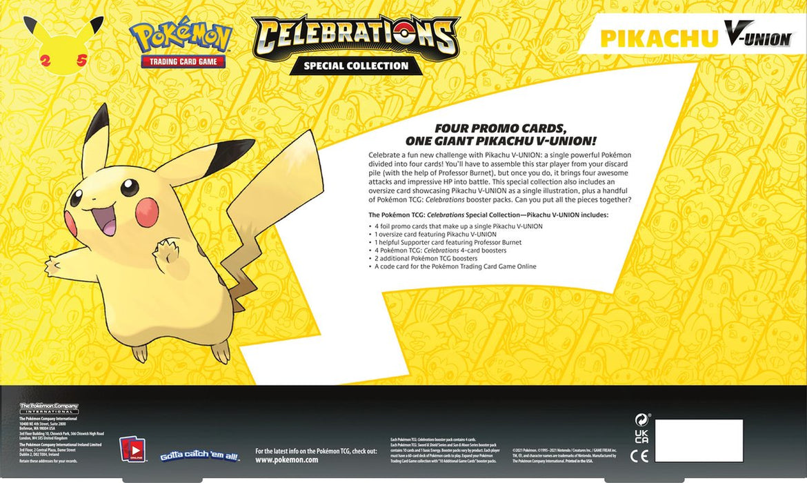 Celebrations Pikachu V Union Special Collection